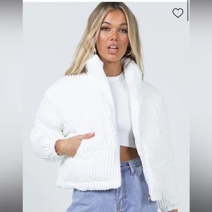 Princess Polly Alexa cord corduroy puffer XS